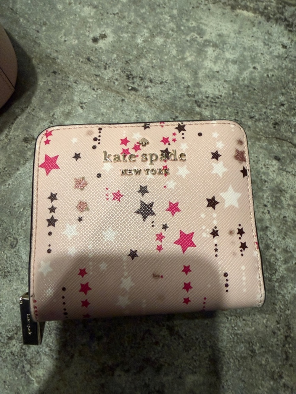 kate spade pale pink Pebbled Leather Crossbody with Star Zip Wallet - Picture 4 of 6